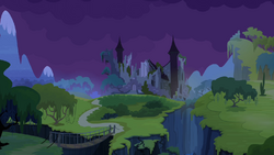 Castle of the Two Sisters at nighttime S4E03.png