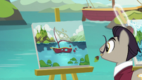 Painter pony paints abstract boat portrait S8E16