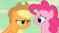 Pinkie Pie and Applejack pouty face S2E14