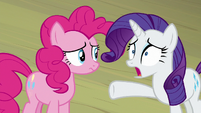 Rarity panicking "but how?!" S8E7