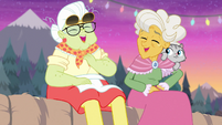 Granny Smith and Goldie Delicious laughing together EGDS12