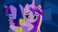 Princess Cadance hugging Twilight S2E26