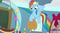 Rainbow Dash holding Applejack's hat BGES1