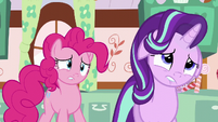 Starlight and Pinkie biting their lower lips S6E6