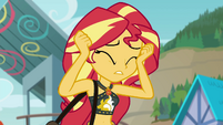 Sunset Shimmer trying to wake herself up EGFF