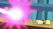 Twilight Sparkle zapping a book S6E21