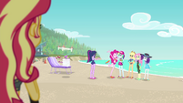 Twilight and friends taking a beach photo EGFF