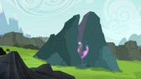 Twilight teleports at a rock S4E26