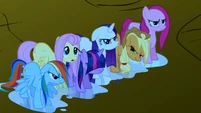 What's soaking wet and irritated? Pinkie kinda looks like her filly self before the sonic rainboom.