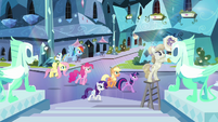 The Mane 6 strolling through town.