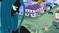 Queen Chrysalis looking out the window S2E26