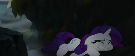 Rarity collapses near the top of the stairs MLPTM