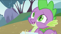 Spike telling Twilight Sparkle about picnic S2E03