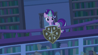 Starlight looks for Silverstream in the library S9E11