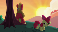 Apple Bloom walking away from Big Mac S5E17