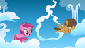 Pink earth pony on a...cloud?