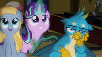 Everyone except Gallus looking excited S9E20
