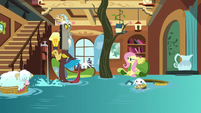 Fluttershy's Cottage filled with water S7E12