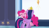 Pinkie Pie circling around Twilight EG