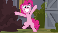 Pinkie Pie huge smile and happy pose S02E18