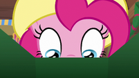 Pinkie Pie looking in the box MLPBGE