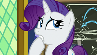 Rarity embarrassed by her speech S9E4