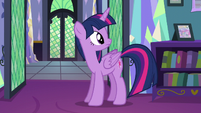 Twilight looks at the wall S5E12
