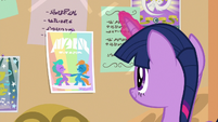 Twilight putting up Amity Ball poster S9E7