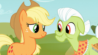 Applejack and Granny Smith smile S03E08