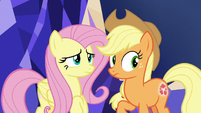 Fluttershy and AJ start to look nervous S8E23