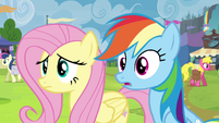 Fluttershy and Rainbow double-take S4E22