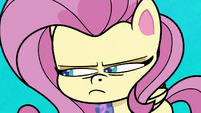 Fluttershy narrows eyes in suspicion PLS1E7a