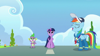 Rainbow Dash leads the flying routine S9E26