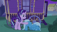 Starlight Glimmer trying to calm Trixie down S6E25