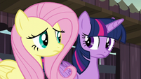 Twilight and Fluttershy listen to Big Daddy McColt S5E23