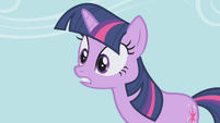 Twilight surprised by Applejack's answer S1E04