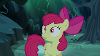 Apple Bloom listens to the voice S5E4