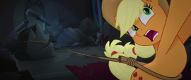 Applejack holding onto her friends MLPTM