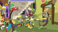 Discord tells his duplicates to stand back S7E12