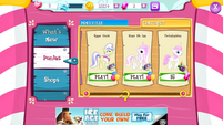 A changeling disguised as Alicorn Fleur Dis Lee in Gameloft's mobile game.