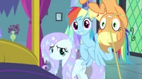 Fluttershy, RD, and AJ happy Twilight is better MLPS2.png (640 KB)