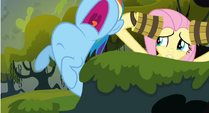 Rainbow Dash inhaling S3E9