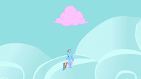 Rainbow Dash looking at the cotton candy cloud S2E01