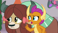 Smolder about to say something S8E16