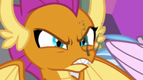 Smolder snarling at Cozy Glow S8E25