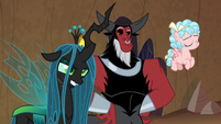 Chrysalis, Tirek, and Cozy confident S9E8