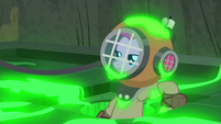 Pinkie Pie appears in a diving suit S7E25