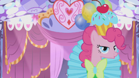 Pinkie Pie on her custom made Gala dress S1E14