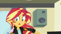 Pinkie Pie pulling on Sunset Shimmer EGS1