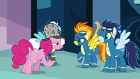 Pinkie Pie staring at Spitfire S7E23